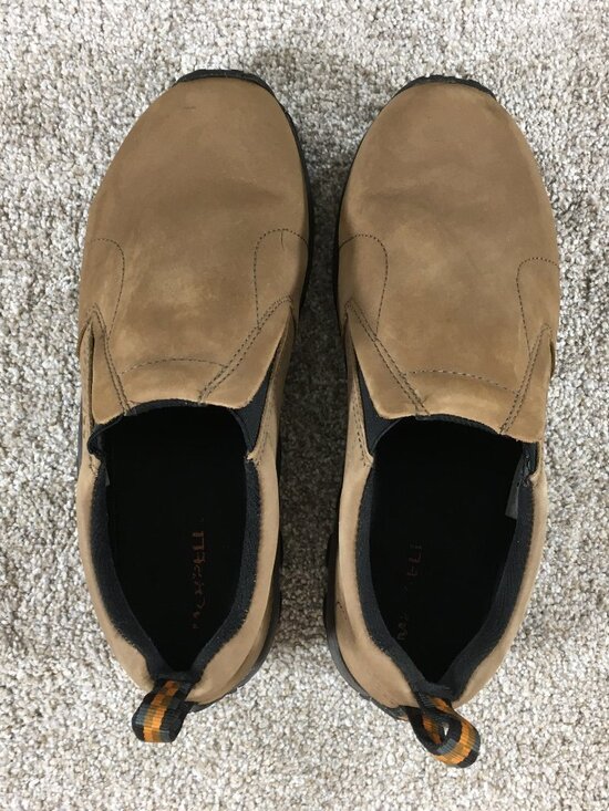 Merrell Jungle Moc Nubuck Slip On Shoes Mens Size 9.5 W Wide Brown Leather main image 7